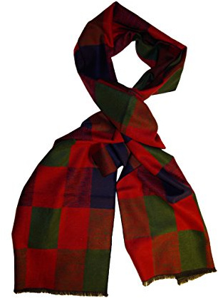 Posh Gear Herren Seiden Schal Rettangolo, rot aus 100% Seide