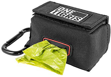 OneTigris Verbesserte Mini Kotbeutelspender für Hunde Katze Poop Bag & Baby Wickeltasche (Schwarz) |MEHRWEG Verpackung