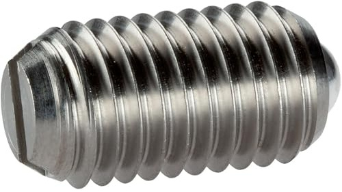 Federndes Druckstück, mit rollender Kugel und Schlitz/rostfreier Stahl, Standard-Federkraft | d1=M6 | 22051.0406