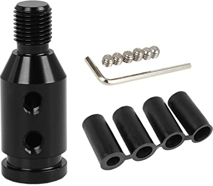 X AUTOHAUX M12 X 1.25 Gear Shift Knob Adapter for Non Threaded Shifter | Black, Universal, Car