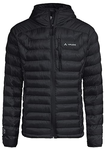 VAUDE Herren Isolationsjacke Batura Hooded Insulation Jacket, sehr leicht, sehr warm, atmungsaktiv, Passform: Slim fit, black, S