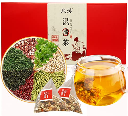 Hee Creek Shiqing Tea 6.3oz/180g(30pack) Red beans, Coix Seed,Gorgon Fruit,Chinese Herbal Tea,Dampness Clearing 湿清茶 红豆薏米茶 去湿茶