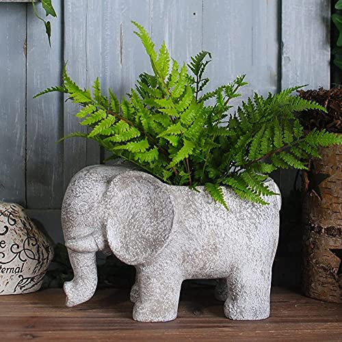 Blumentopf Elefant Übertopf Trog Gartendeko Tierfigur Übertopf Korb Garten Glück Ornament Dekoration