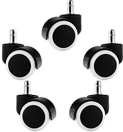 Rollen Für Stuhlbeine, 5 Stück, Lenkrollen, Ersatz-Silent-Gummi-möbelrollen, Schwerlast-drehstuhlrollen, Schwenkrollen 48mm, M10/ M11, Rollen Für Möbel, Circlip