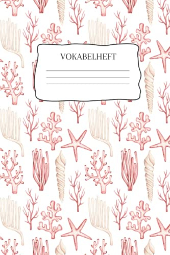 Vokabelheft: Vokabelheft Korallen, 60 Seiten mit je 3 Spalten, A5