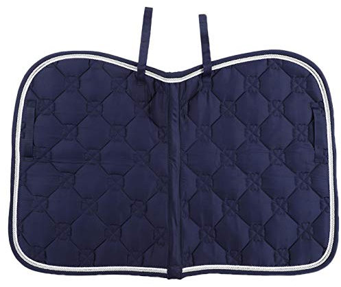 Generic Pferdeschabracke, atmungsaktiv, weiche Baumwolle, Pony-Schabracke, quadratische Schabracke mit Kordel, Pferdeausrüstung (blau)