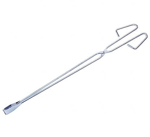 AMNOOL Greifwerkzeug, Edelstahl-Müllklammer-Reacher-Müllgreifwerkzeug, Breite Zickzackbacke für Festen Halt, Lange Müllkralle Zum Aufheben von Müll Am Lagerfeuer oder Am Kamin Im Freien,56cm
