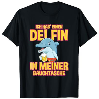 Delfin in meiner Bauchtasche Party Outfit Malle Mallorca T-Shirt