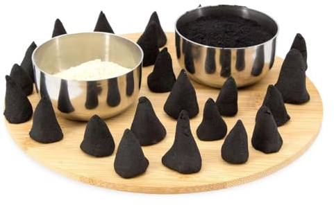 Luxflair DIY Räucherkerzen, Räucherstäbchen Bastelset zum Selber Machen, Räucherkegel do it Yourself Kit, Räucherwerk zum Basteln, inkl. Weihrauchpulver & Copal