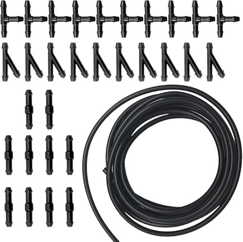 300 cm Universal Scheibenwaschanlage Schlauch, Automotive Schlauch, Waschflüssigkeitsschlauch-Reparaturset, mit 30 Stücke Schlauchverbinder