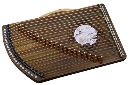QXSJEDYCH Guzheng-Instrument, professionelle Guzhengs mit Rucksack und Zubehör, Größe: 60 x 35 x 6 cm, 21 Saiten, geeignet for Erwachsene/Kinder Guzheng(Color:Black)