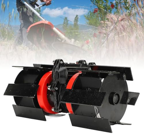 Weeding Wheel, Universal Lawnmower Weeding Wheel, 14cm 9 Teeth Universal Lawnmower Accessory Deep Plowing Wheel for Loosening Trenching, Weed Remover Tool for Gardens Landscaping