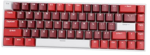 Sxhlseller Teclado Mecánico Inalámbrico 60%, Teclado para Juegos Retroiluminado RGB de 68 Teclas con Interruptor Azul, Teclado Compacto de Intercambio en Caliente para Android para para