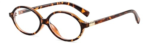 FEISEDY Vintage Oval Blaulichtbrille für Damen Herren Computerbrille B0254 | Blaulicht-Blockierende Nerdbrille, Blaulichtfilter Brille