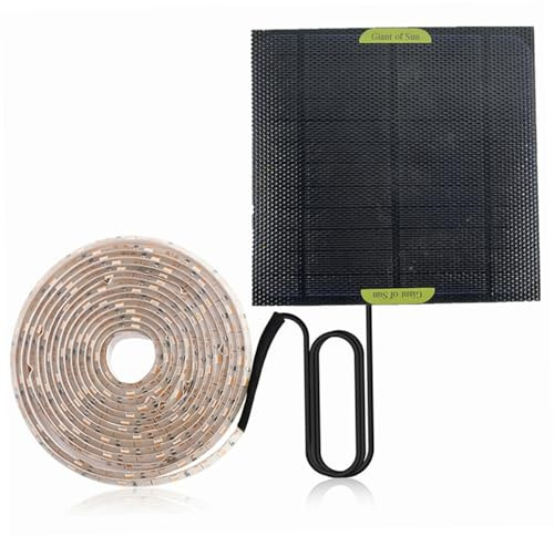 Peosaard Solar Powered Grow Strip Lights,Plant Light Strip with Solar Panel,Full Spectrum Solar Grow Lights,Solar Heat Lamp for Outdoor Indoor Garden Greenhouse Supplies
