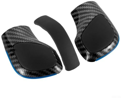 Oceanlend 3 x Auto-Schaltknauf-Getriebe-Seitenabdeckung, kompatibel mit Golf 6, 7 R, Passat B7, B8, CC, R20, Jetta, MK6, GLI, Tiguan, Schwarz (B)