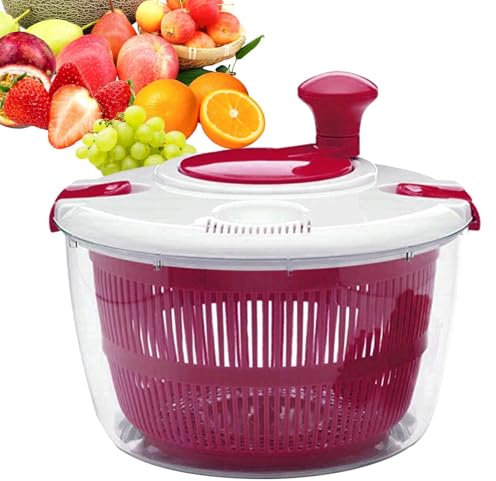 Lettuce Dryer Spinner | Manual Salad Spinner | Lettuce Spinner Fruit Washer Vegetable Dryer | Manual SPI-nning Colander for Vegetable, Fruit