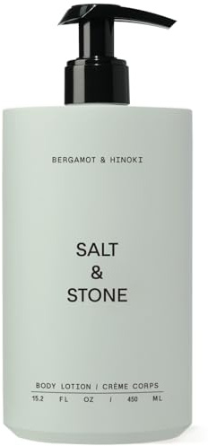 Salt & Stone Body Lotion for Women & Men | Bergamot & Hinoki | Hydrates, Nourishes & Softens Skin | Restores Dry Skin | Fast-Absorbing | Cruelty-Free & Vegan | 15.2 fl oz