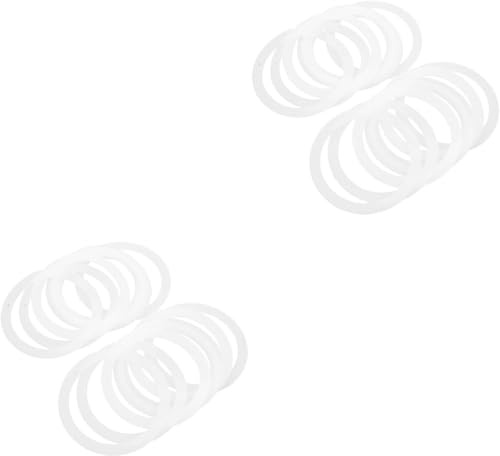 10Pcs White Silicone Replacement Gasket, Airtight Rubber Seals Rings for Mason Jar Lids, Leak-Proof Canning Fitting Seals (3.44 inch)