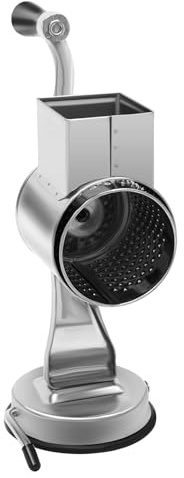 430 grattugia a tamburo in acciaio inox, con manovella e 5 tamburi, con 5 lame diverse, grattugia per cetrioli e cucina