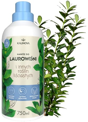 Flüssigdünger für Kirschlorbeer & Immergrüne Pflanzen – 750 ml Konzentrat für 150 L – Für Buchsbaum, Liguster, Euonymus & mehr – Blattpflege & Wachstum KALINOVA