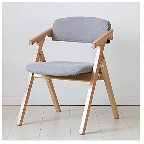 Retro Holz Esszimmerstuhl Klapphocker Gepolsterter Loungesitz Armlehne Sling Stühle Tragbarer Camping Strandstuhl Terrasse Chaiselongue für Garten Rasen Outdoor