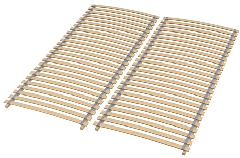 Sleepneo Rollrost 200x200, 28 Latten, Blauer Engel Zertifiziert, fertig montiert und gerollt, Traglast 130kg, Ergonomischer Lattenrost 200 x 200 cm aus Buchenholz