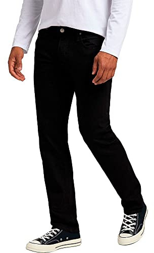 Lee Herren Daren Zip Fly Jeans, Clean Black, 34W / 32L EU