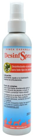 FINCA CASAREJO DesinfSpray - Spray 100% Natural para Las heridas de los Animales - Cura heridas en mamíferos y Aves - Mejora la Movilidad de Las articulaciones - Olor Agradable - 200ml