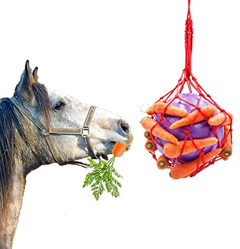Tirifer Pelota de golosinas para Caballos, Juguete de alimentación para Colgar, Juguete de alimentación de Cabra, Bola de alimentación para Caballo, Cabra, Oveja, Alivia el estrés, Soporte Estable