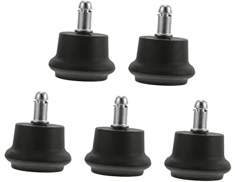 Angoily 5 Piezas Silla De Ruedas De Ordenador Rueda Giratoria De Rotación Ruedas para Sillas De Oficina Ruedas para Patas De Mesa Ruedas De Cama Armario Planchar Universal