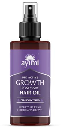 Ayumi Rosemary Hair Growth Oil | Anti- Hair Loss Treatment for Women & Men | Hair Oil Bottle with Coconut Oil | Amla Hair Oil for Dry Hair | Organic Castor Oil for Hair Care | 100 ml