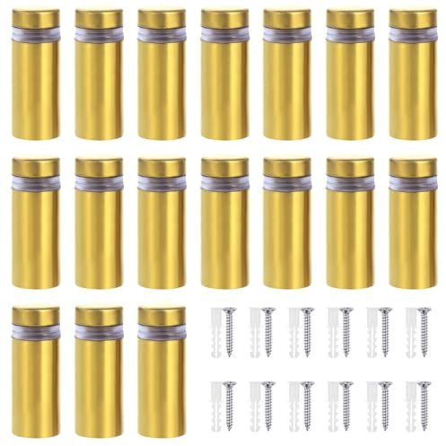 Faankiton 20 Piezas Tornillos Espaciadores, Separador de Vidrio, Publicidad Clavos, tornillo de montaje de vidrio（12 * 30mm）