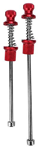 Odorkle Aluminum Alloy Road Bike Anti Theft Quick Release Skewers Wheels Locking Security with Handle As Five - Square Socket WrenchAnti Theft SkewersBicycle Security Skewers,Trainer (Red)