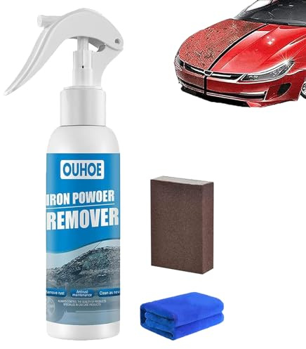 Gienslru Ouhoe Iron Powder Remover, Iron Powder Remover, Ouhoe Rust Removal Spray, Car Rust Removal Spray, for Rust from Tools, Metalls, Car Parts, Etc (1pcs-30ml)