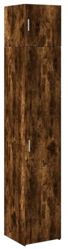 vidaXL Armario Estrecho Madera ingeniería Roble Ahumado 40x42,5x225 cm