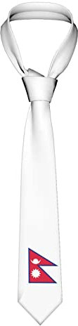 Krawattenschal Nepal-Flaggen-Emblem, Herren Seidenkrawatte Graziös Hochzeitskrawatte Klassisch Krawatte Für Festliche Büro Party