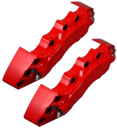 OUNONA Copertura della Pinza del Freno Posteriore Set da 2 Pezzi, Copri Pinze Freno in ABS Rosso, Accessori per Auto Compatibili per Decorazione Ruote e Protezione Estetica