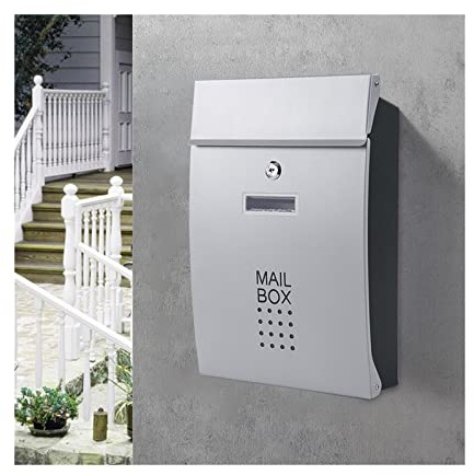 Wall Mounted Mailboxes for Outside,Mailboxes for Outside Wall Mount,Mailboxes & Accessories, Letterbox Posts Mail Drop Collection Boxes Galvanized Steel Wall Mount Mailboxes Mailbox Covers Package Loc