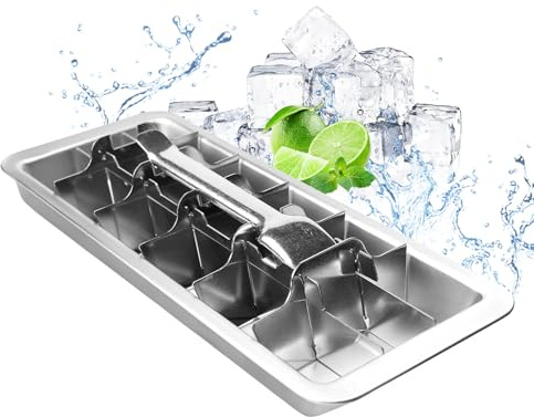 Bacs A Glaçons Polis En Acer Inoydable,Bacs A Glaçons Robustes En Acier Inoydable,Glaçons En Acier Inoxydable Réutilisables,Moule A Glaçons En Acier Inoxydable Pour Faire DesGlaçons
