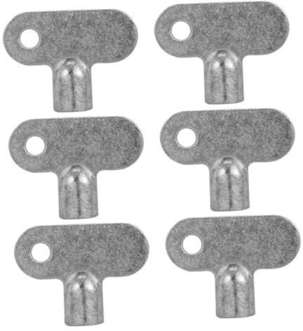 HOMSFOU 6piezas Llaves De Válvula De Radiador Llave De Completo Aleación De Zinc Radiadores