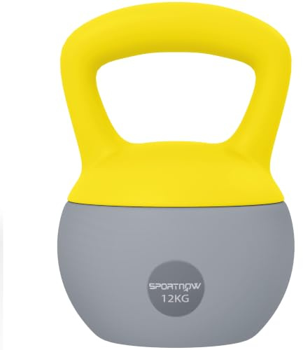 SPORTNOW Soft Kettlebell, 4/6/8/10/12kg Kettle Bell with Non-Slip Handle for Home Gym Weight Lifting and Strength Training