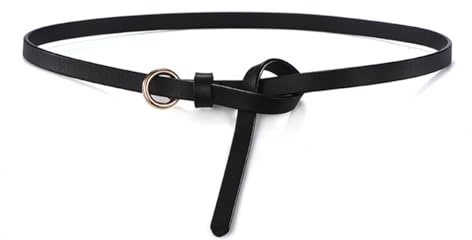 LumiSyne Skinny Ledergürtel Für Damen Weich Leder Einfache Mode Band Knoten Dünner Schmaler Taillengürtel Dekorativen Gürtel Für Kleider Hemd Mantel Jeans Hosen
