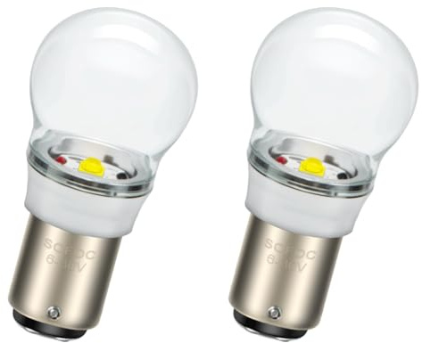 SOFOC BA15D A25 Lampada LED Bianco Luci Diurne Auto Abbagliante/Anabbagliante Soffitto Camper/Barca 6V 12V 24V 6-30V AC/DC 2Pcs