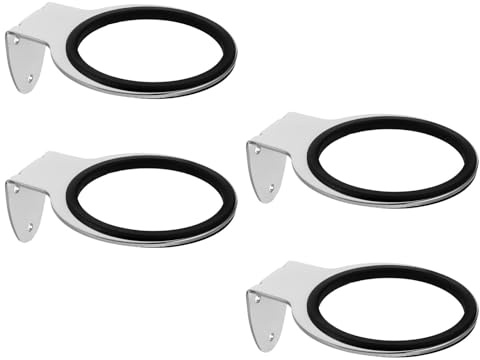 PENIKOKO 4 Stück Edelstahl Haartrocknerhalter mit Rostfreiem Material und Einfacher Wandmontage für Schönheitssalon und Modernen Arbeitsbereich