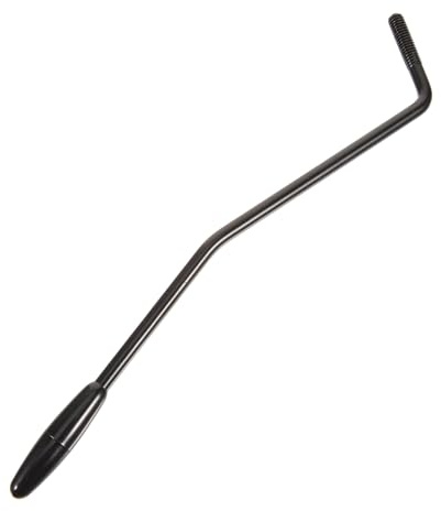 Toyvian Barra de Vibrato de Trémolo para Guitarra Eléctrica Negra Rosca de 6mm, Brazo Metálico y Punta de Plástico para Protección