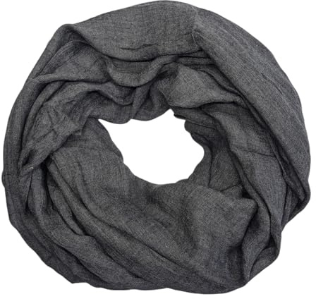 zarolo Damen Loop Schal Unifarben, leichter dünner Schlauchschal, Damen Halstuch Unifarben, Rundschal einfarbig aus leichet Viskose