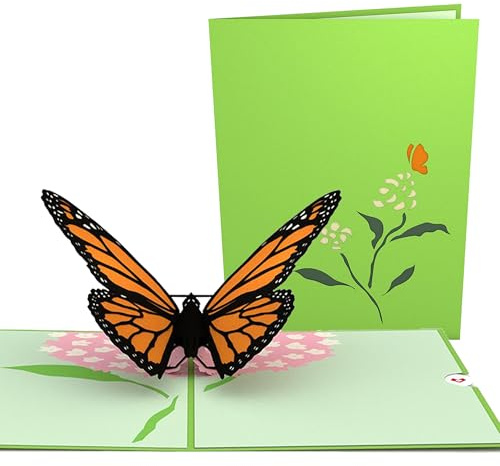 Lovepop 3D Pop-Up Karte Schmetterling Grußkarte für Muttertag, Geburtstag, Jahrestag Dankeskarte, Grußkarte Frühling | inkl. Umschlag & Versteckfach für Geld & Gutscheine