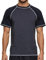 Arcweg Rashguard Men Short Sleeves Diving UV Protection UPF 50+ Elastic Rash Vest Loose Fit Top Swimming Quick Drying Surfing Pool T-Shirt Sports Top Rashie 2XL(EU) Black and Grey
