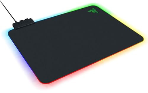Razer Firefly V2 - Gaming Mouse Pad (Gaming Mouse Mat, Micro-Textured Surface, Cable Holder, RGB Chroma Lighting) Black